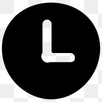 Png mobile clock app icon simple flat style