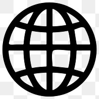 Png web browser app icon aesthetic globe illustration for mobile phone