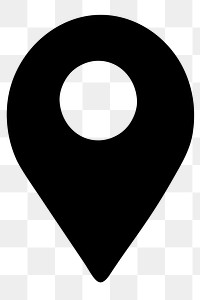 Png location black app icon for social media in simple flat style