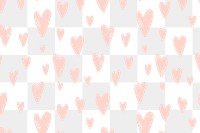 Background png with cute heart pattern 