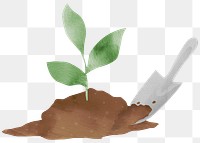 Planting png plant with soil design element