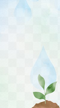 Png plant watercolor background nature conservation illustration