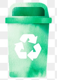 Bin png recycling trash with green container design element