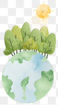 Earth png planting forest design element