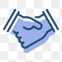 Png handshake business icon flat graphic
