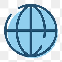 Png globe outline icon internet symbol