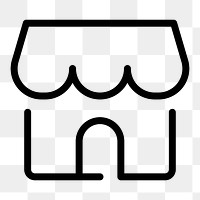 Shop png icon online store minimal line symbol