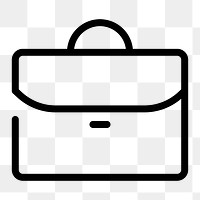 Briefcase png icon for business in black