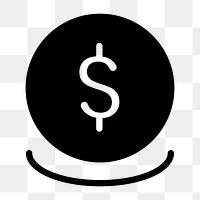 USD png coin flat icon for business