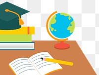 PNG classroom transparent background with education objects