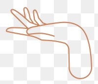 Png mystic palm hand doodle