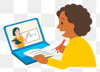 PNG online mathematics class flat graphic