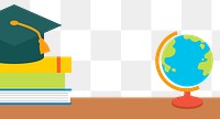 PNG classroom transparent background with education objects