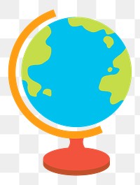 PNG world globe education flat graphic