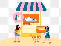 Shopping png flat design element