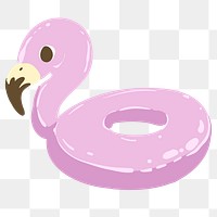 Pink inflatable flamingo design element 