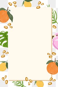 Colorful summer frame on a beige background design element 