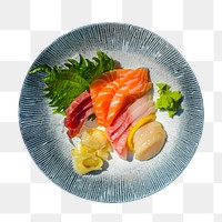 Png sashimi sticker, food photography, transparent background