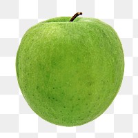 Green apple png fruit sticker, granny smith on transparent background