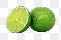 Sliced lime  png clipart, citrus fruit on transparent background