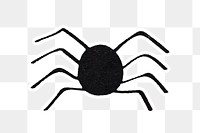 Halloween black spider sticker overlay design element
