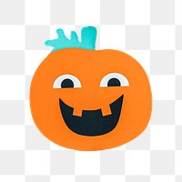 Happy Halloween pumpkin sticker overlay design element