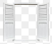 Opened window png clipart, wooden exterior design