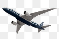 3D aircraft png clipart, realistic vehicle on transparent background