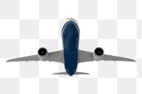 3D airplane png clipart, air travel vehicle on transparent background