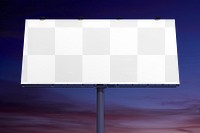 3D billboard mockup png transparent, customizable advertisement