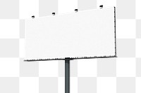 3D billboard sign png, blank advertisement on transparent background