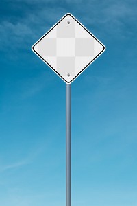 3D traffic sign mockup png transparent, realistic design