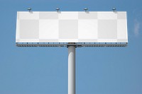 3D billboard mockup png transparent, customizable advertisement