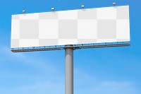 3D billboard mockup png transparent, customizable advertisement