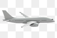 3D airplane png clipart, air travel vehicle on transparent background