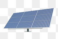 3D solar panel png sticker, alternative energy on transparent background