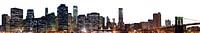 City buildings png border, New York cityscape, transparent background