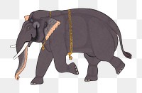 Hand drawn opaque watercolor elephant design element