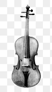 Vintage monochrome violin design element