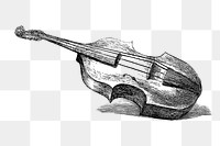 Vintage violin illustration transparent png