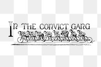 PNG Vintage team of cyclists engraving illustration, transparent background