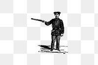 PNG Drawing of a soldier, transparent background