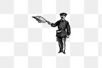 PNG Drawing of a soldier, transparent background