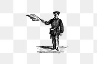 PNG Drawing of a soldier, transparent background