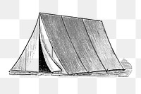 PNG Drawing of a tent, transparent background