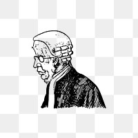 PNG Drawing of a judge, transparent background