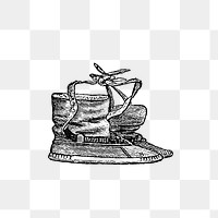 PNG Drawing of eskimo shoes, transparent background