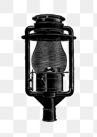 PNG Drawing of a street lantern, transparent background