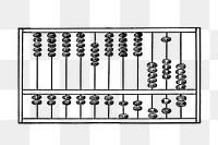 PNG Drawing of an abacus, transparent background