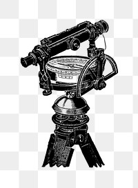 PNG Drawing of a vintage measurement tool, transparent background